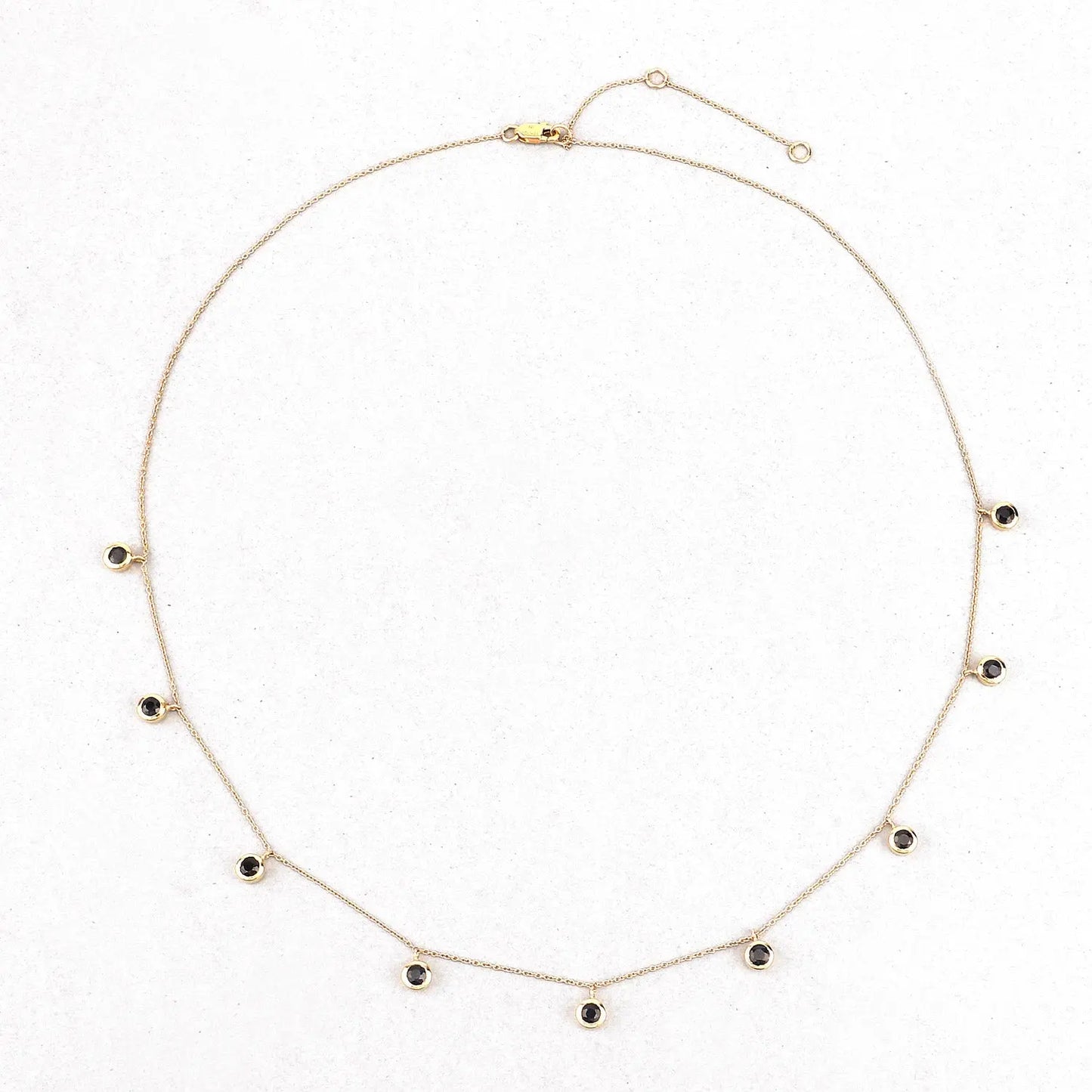1.08 Carat Genuine Blue Sapphire 10K Yellow Gold Necklace - GOLDISSEYA