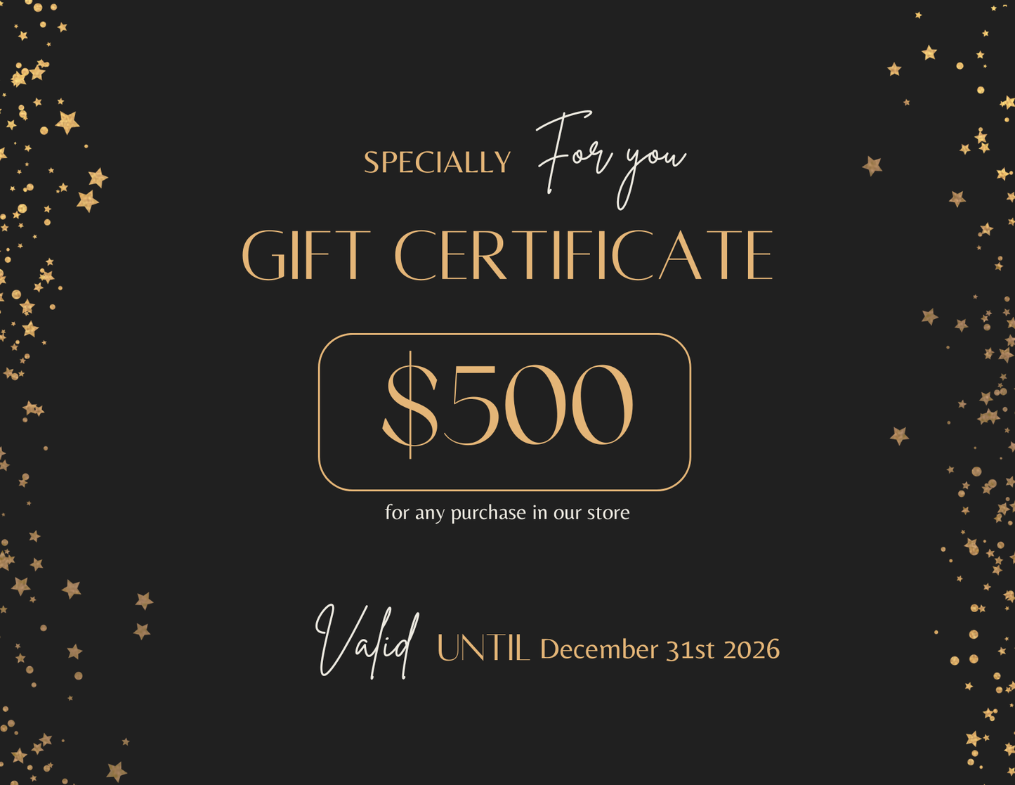 GOLDISSEYA Gift Certificate
