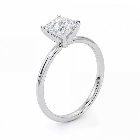 Engagement ring 1.50Ct Princess Lab Grown IGI G/VS1 Diamond Ring in 14K White Gold
