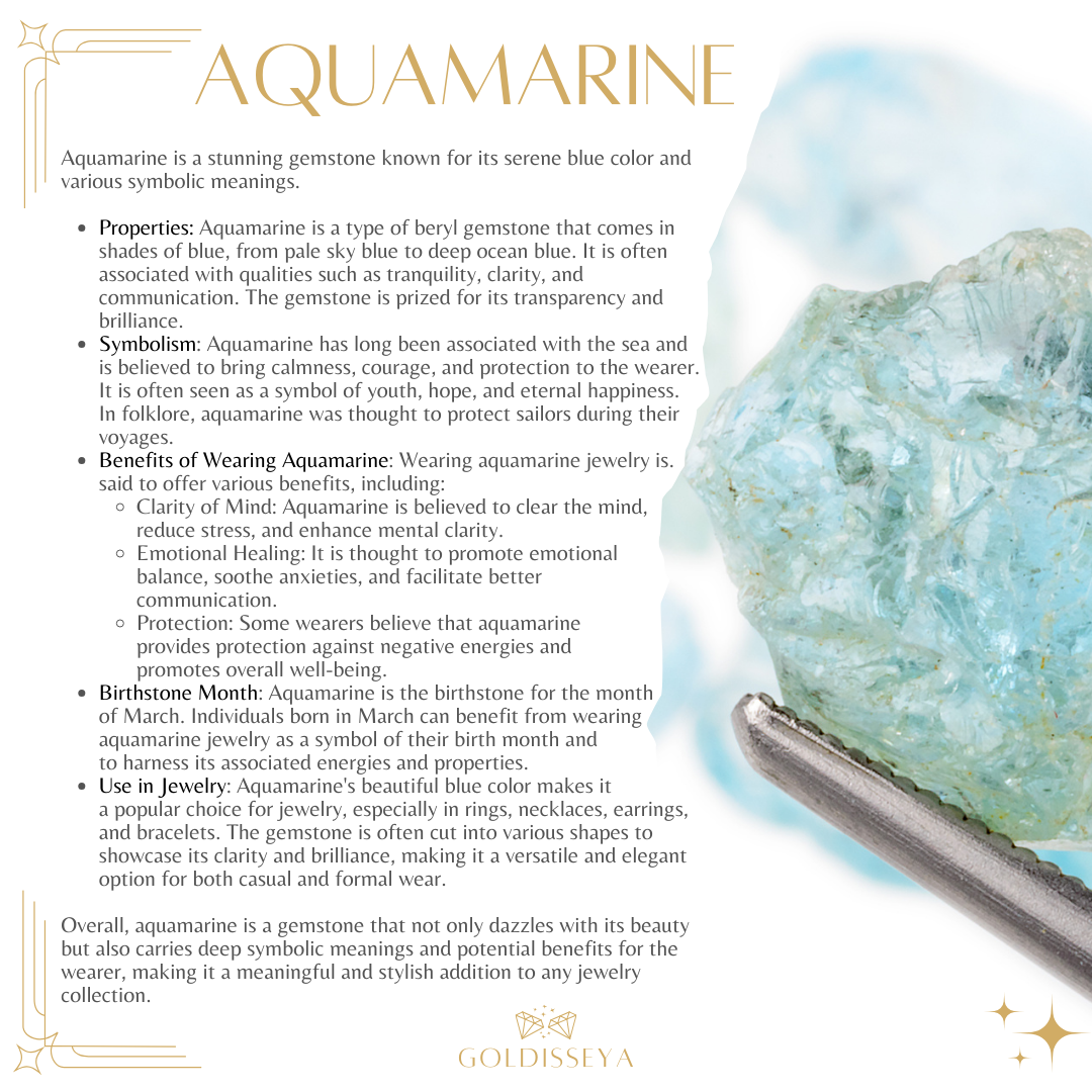 0.98 Carat Genuine Aquamarine and White Topaz .925 Sterling Silver Bracelet