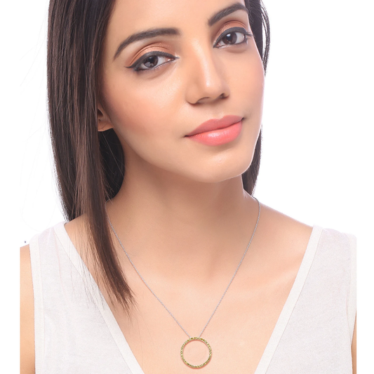 38 Yellow Diamonds Slide Pendant in .925 Sterling Silver