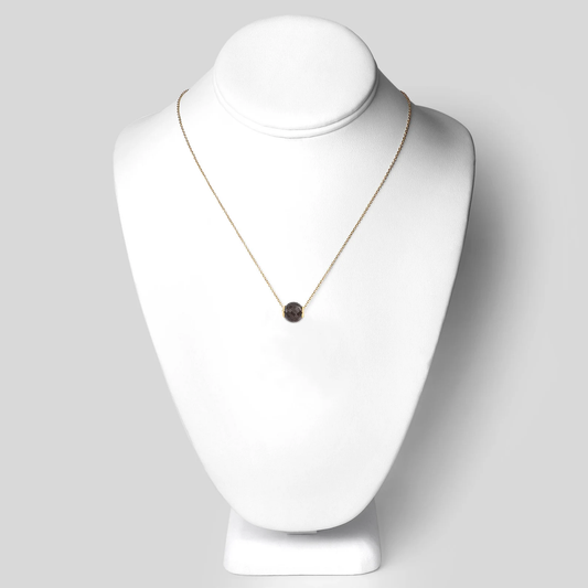 Grey Moonstone Pendant and Chain in .925 Sterling Silver