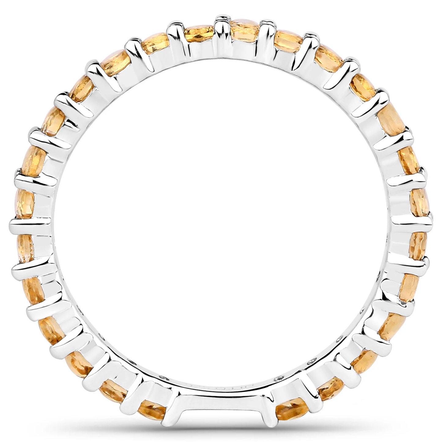 Eternity Ring in .925 Sterling Silver with Citrine