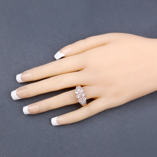 1.50 Carat Genuine Morganite .925 Sterling Silver Ring