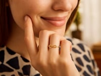 14k Yellow Gold Infinity Ring in High Polish