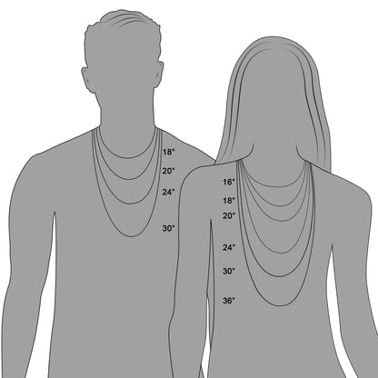 Rhodium Plated Sterling Silver Curb Style Chain (11.60 mm) 