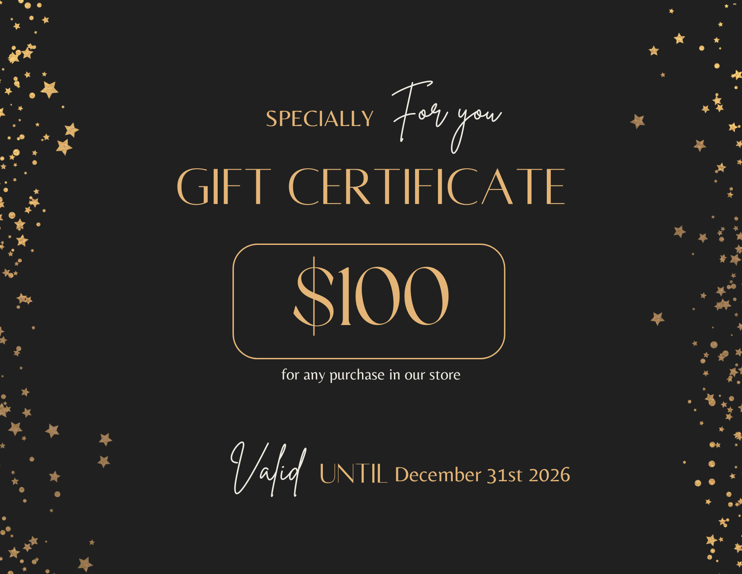 GOLDISSEYA Gift Certificate 