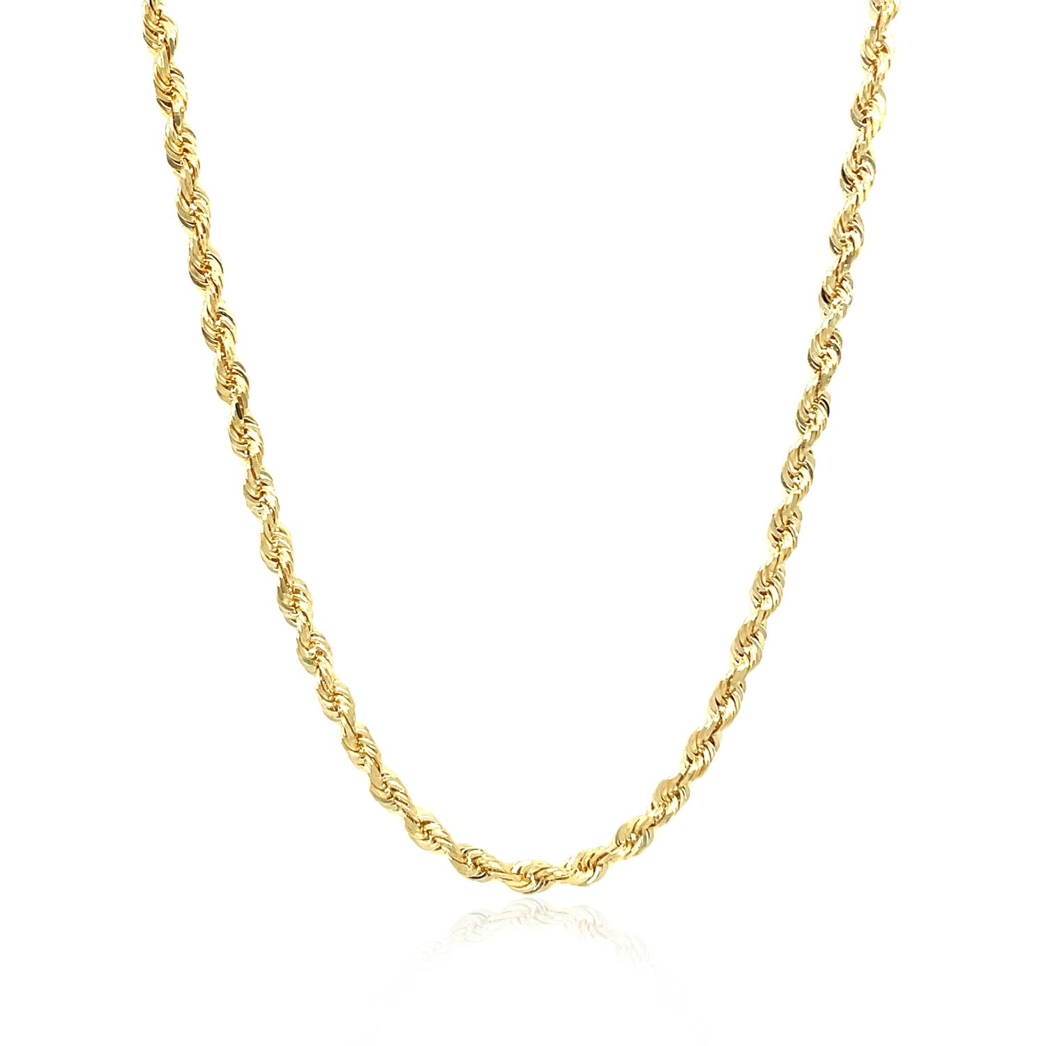 10k Yellow Gold Solid Diamond Cut Rope Chain (2.75 mm) 