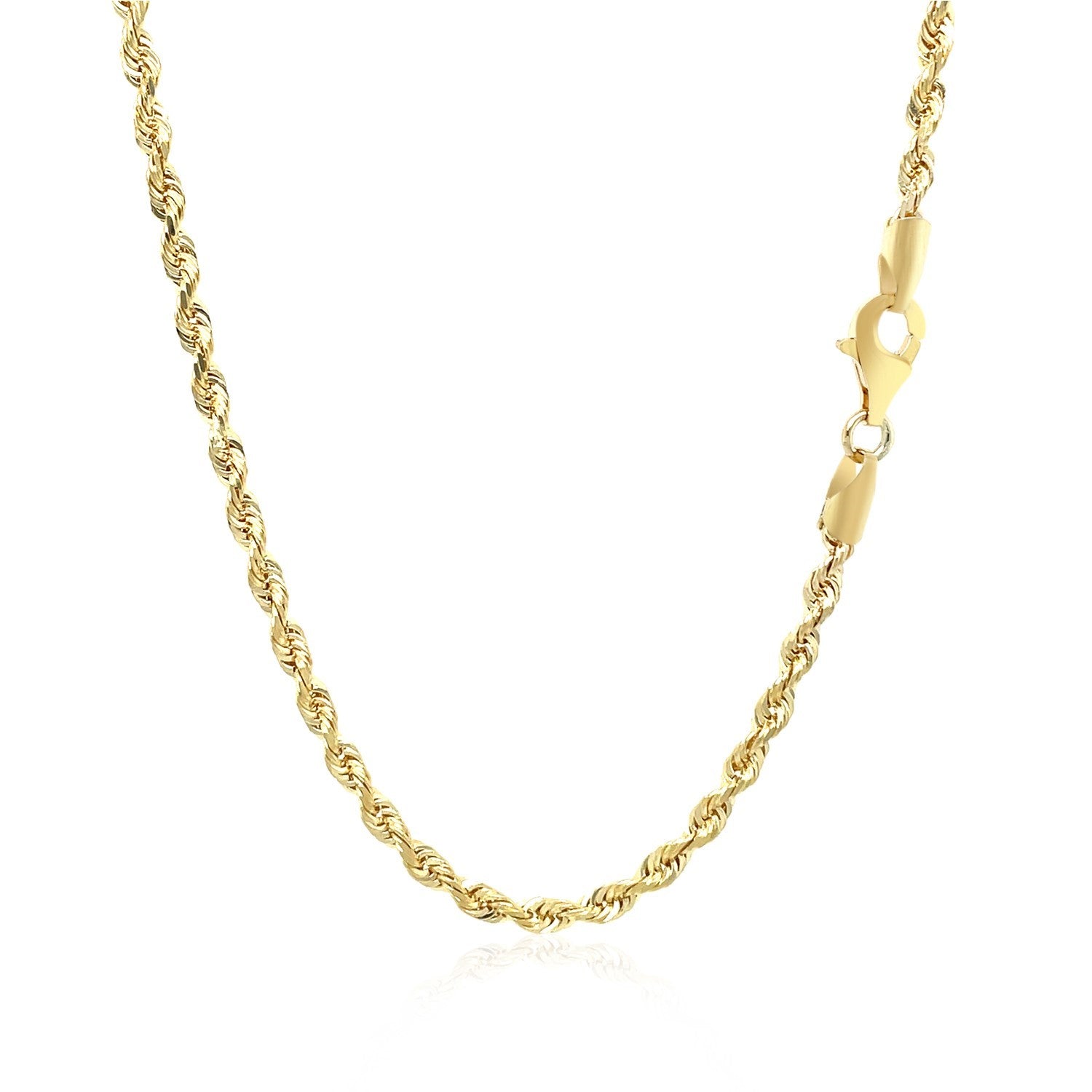 10k Yellow Gold Solid Diamond Cut Rope Chain (2.75 mm) 
