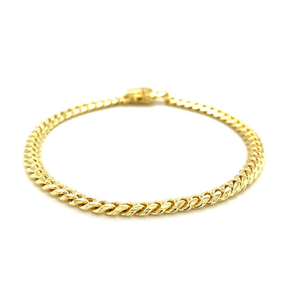14k Yellow Gold Classic Miami Cuban Solid Bracelet (4.90 mm) 