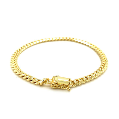 14k Yellow Gold Classic Miami Cuban Solid Bracelet (4.90 mm) 