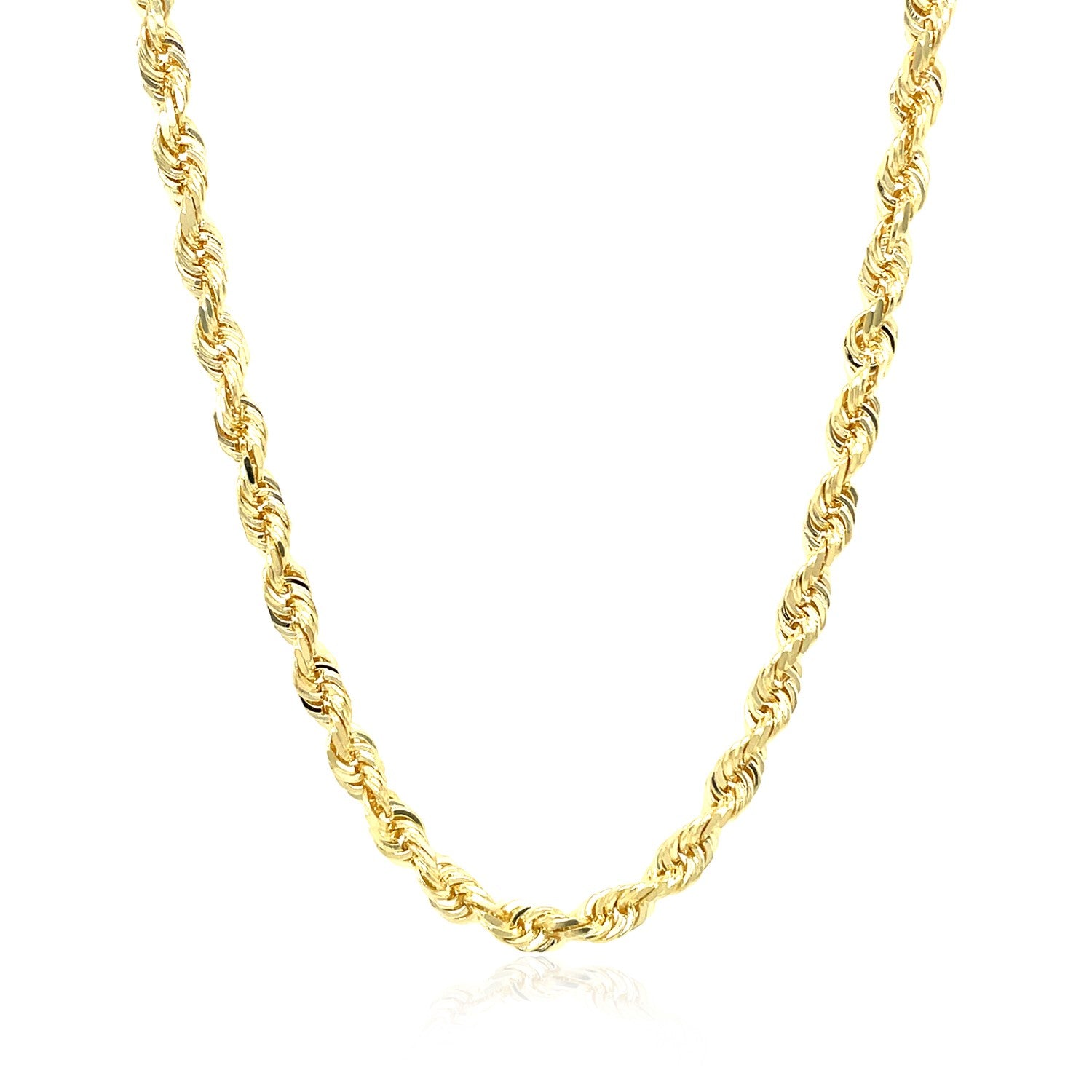 10k Yellow Gold Solid Diamond Cut Rope Chain (4.00 mm) 