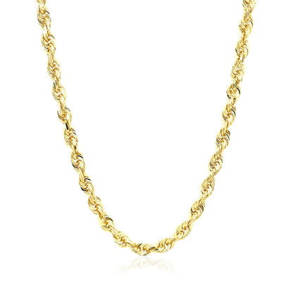 10k Yellow Gold Solid Diamond Cut Rope Chain (4.00 mm) 