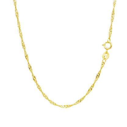 10k Yellow Gold Singapore Chain (1.50 mm) 