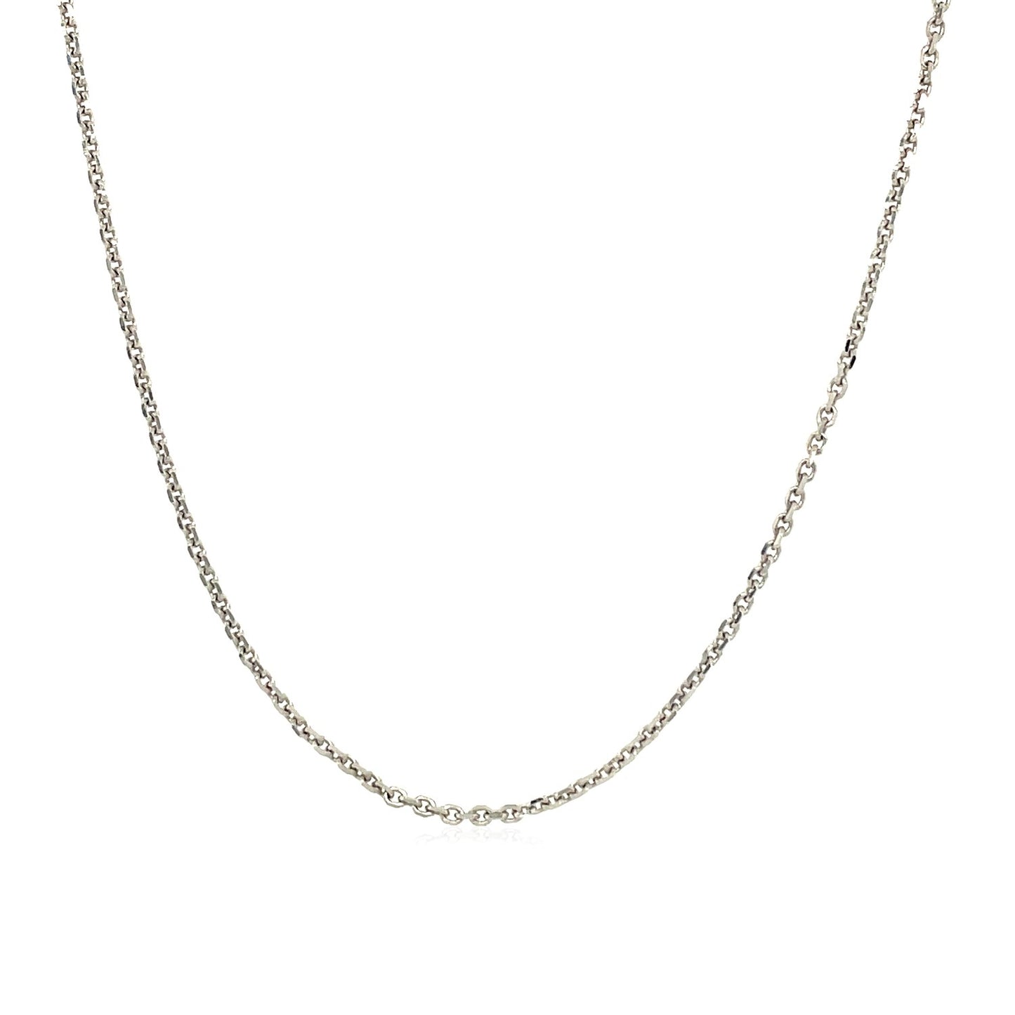 14k White Gold Adjustable Cable Chain (1.10 mm) 