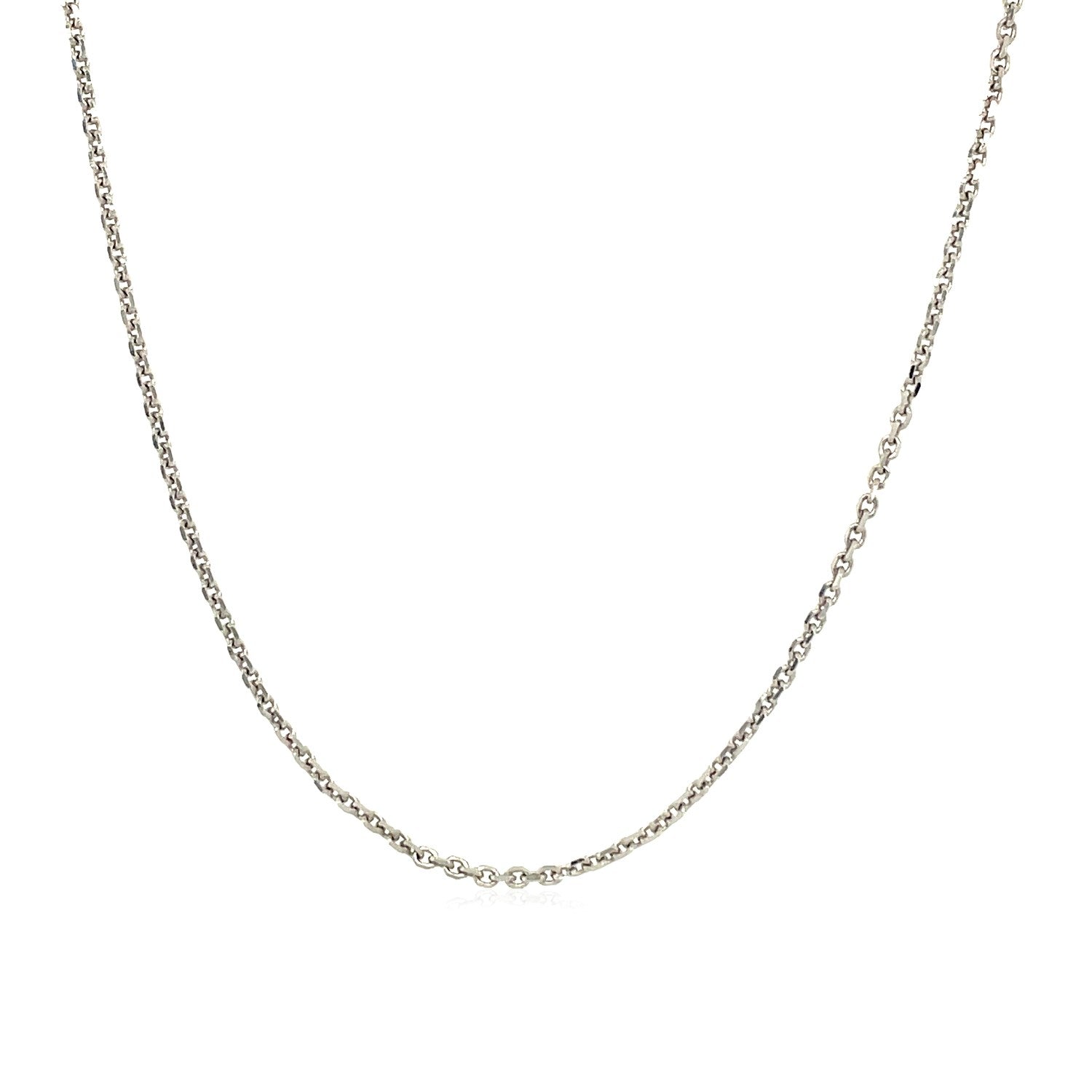 14k White Gold Adjustable Cable Chain (1.10 mm) 