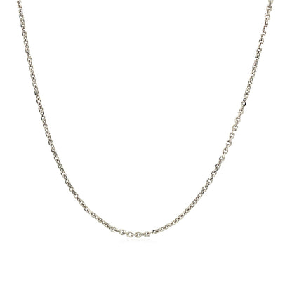 14k White Gold Adjustable Cable Chain (1.10 mm) 