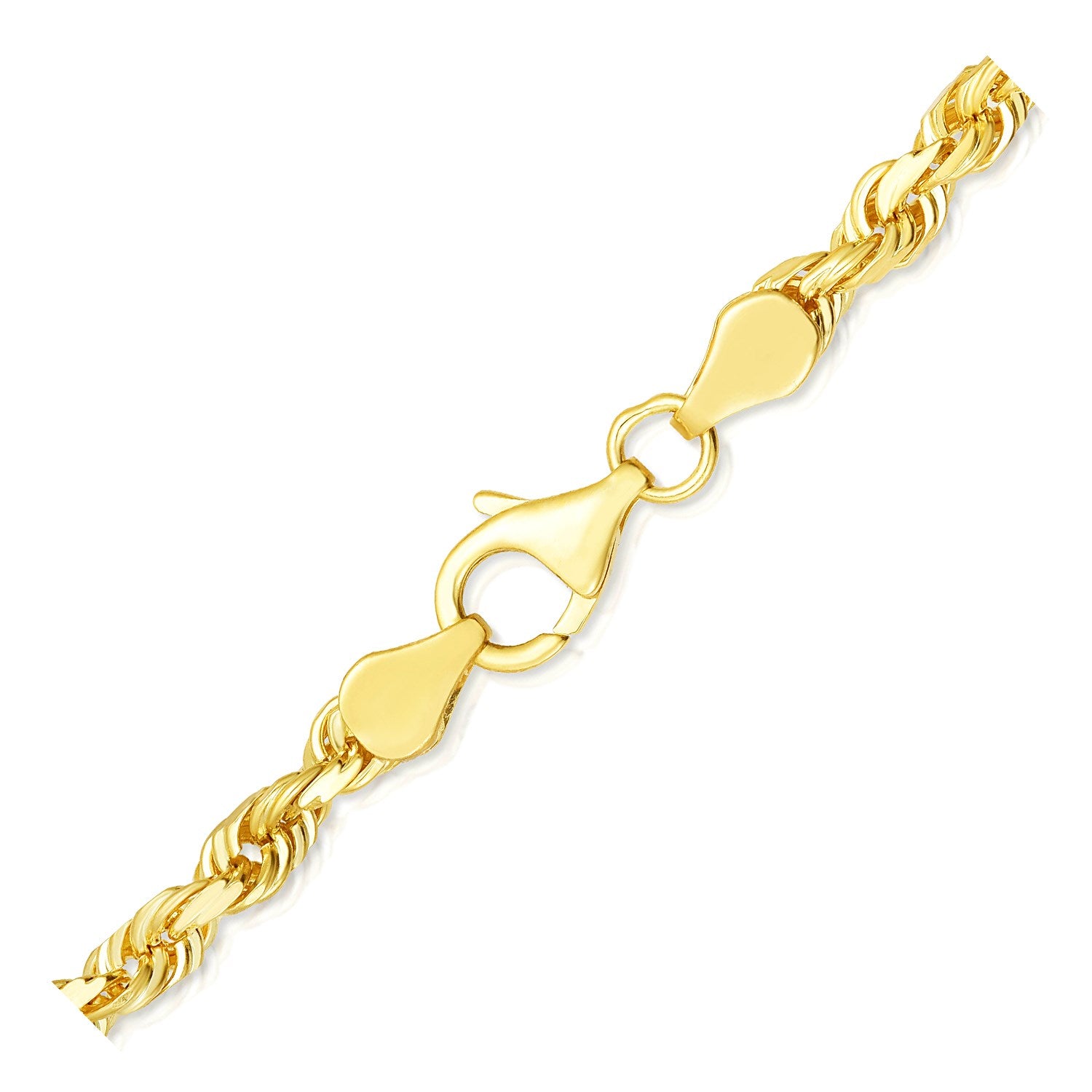 10k Yellow Gold Solid Diamond Cut Rope Chain (5.00 mm) 