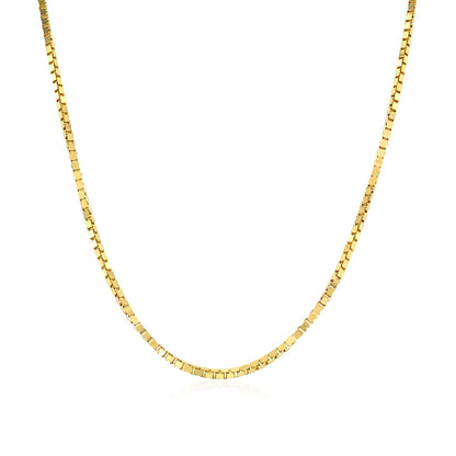 14k Yellow Gold Classic Box Chain (1.10 mm) 