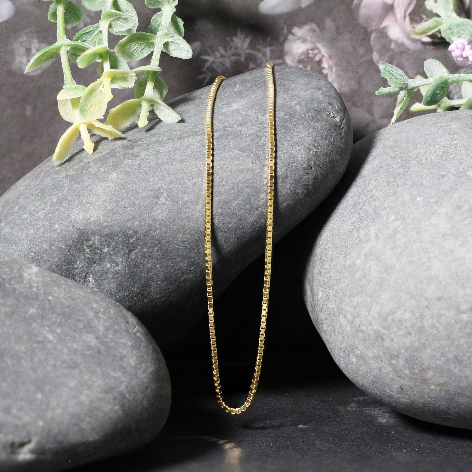 14k Yellow Gold Classic Box Chain (1.10 mm) 