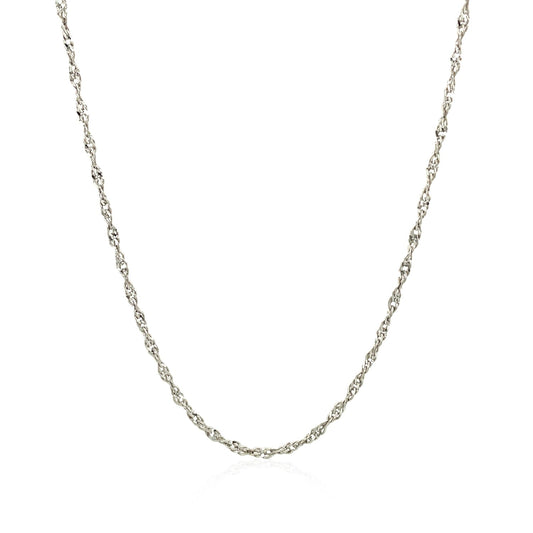 Sterling Silver 1.6mm Singapore Style Chain (1.50 mm) 