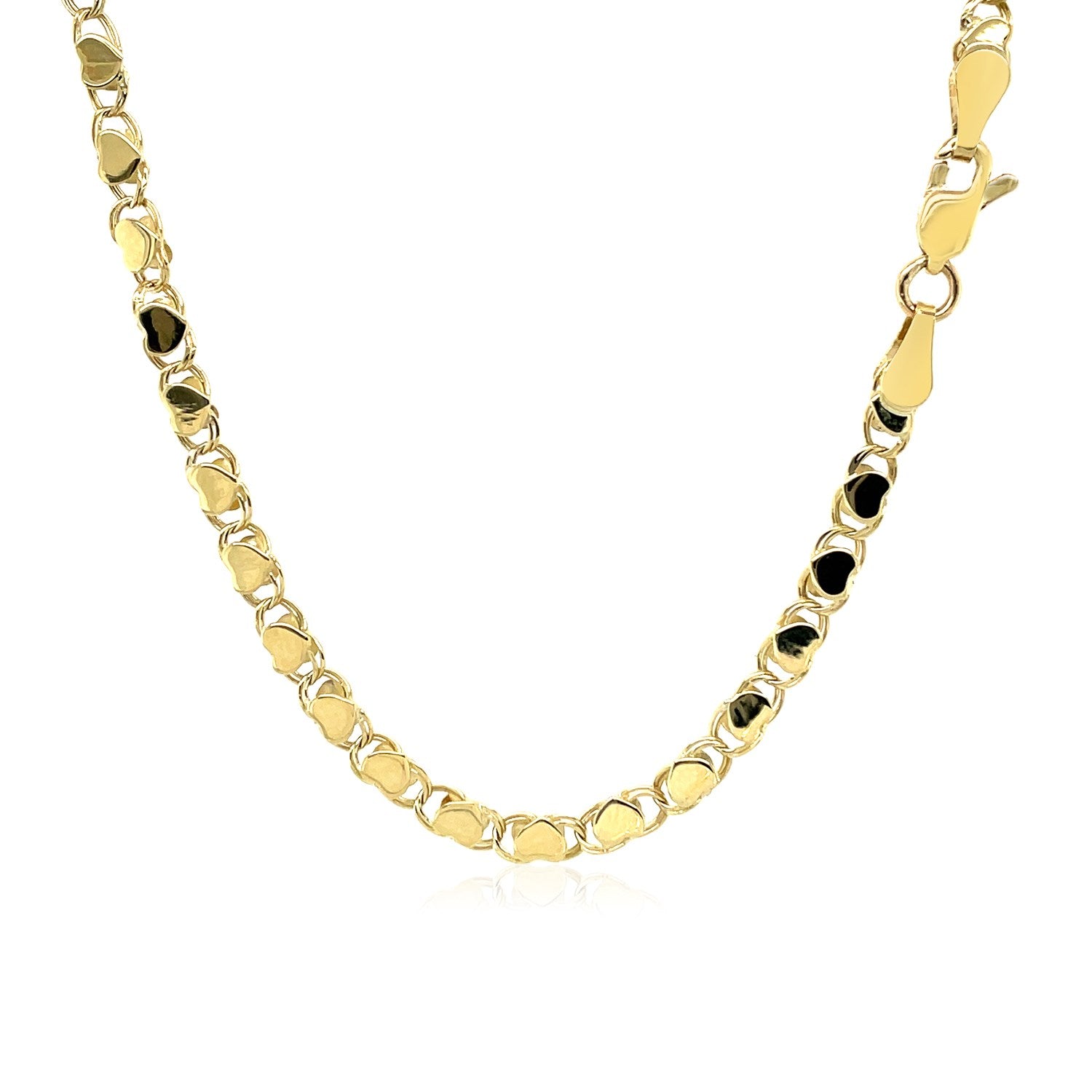 14k Yellow Gold Heart Chain (3.20 mm) 