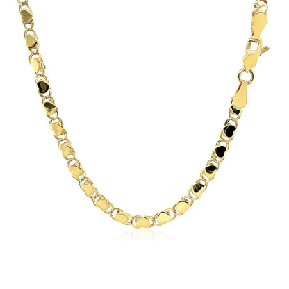 14k Yellow Gold Heart Chain (3.20 mm) 