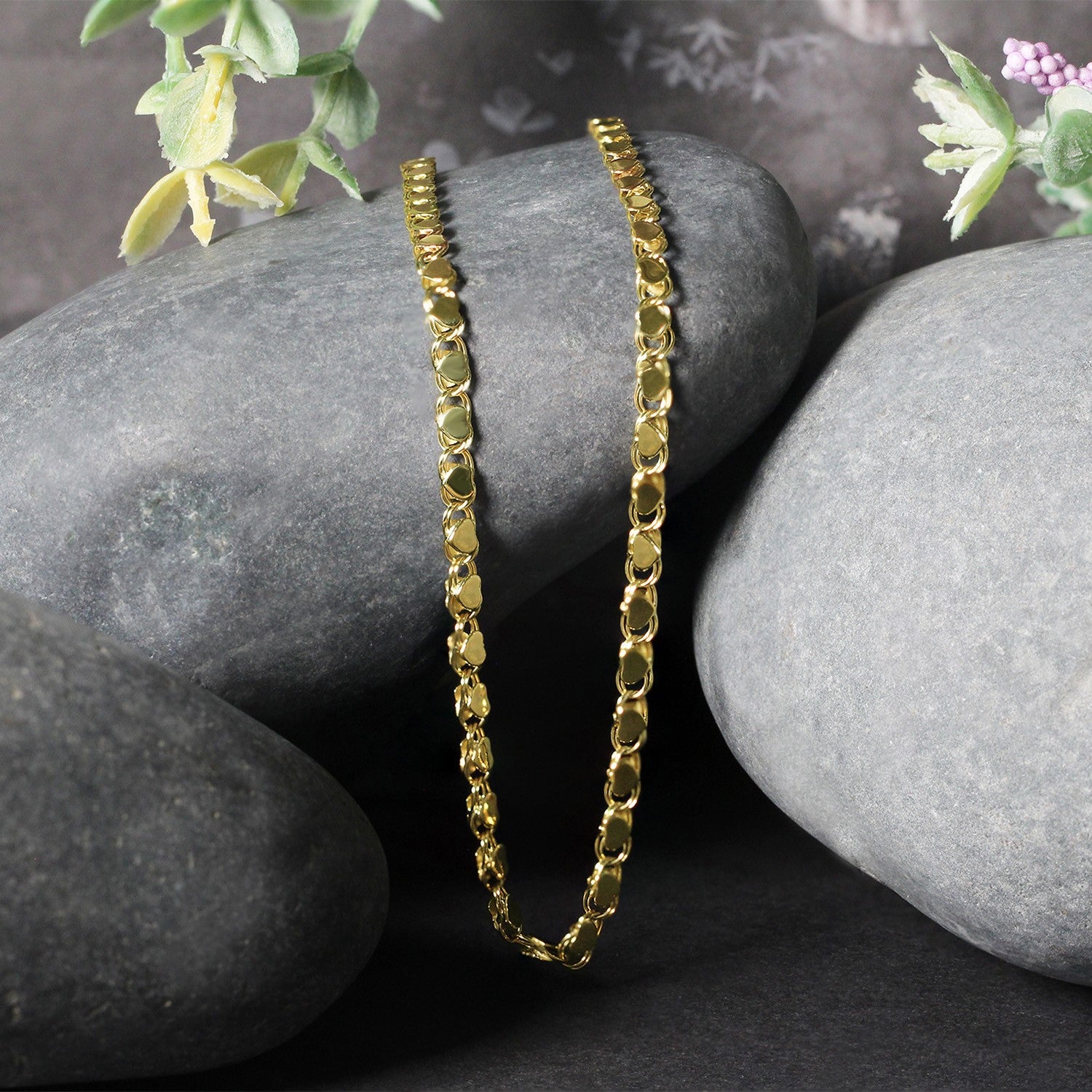 14k Yellow Gold Heart Chain (3.20 mm) 