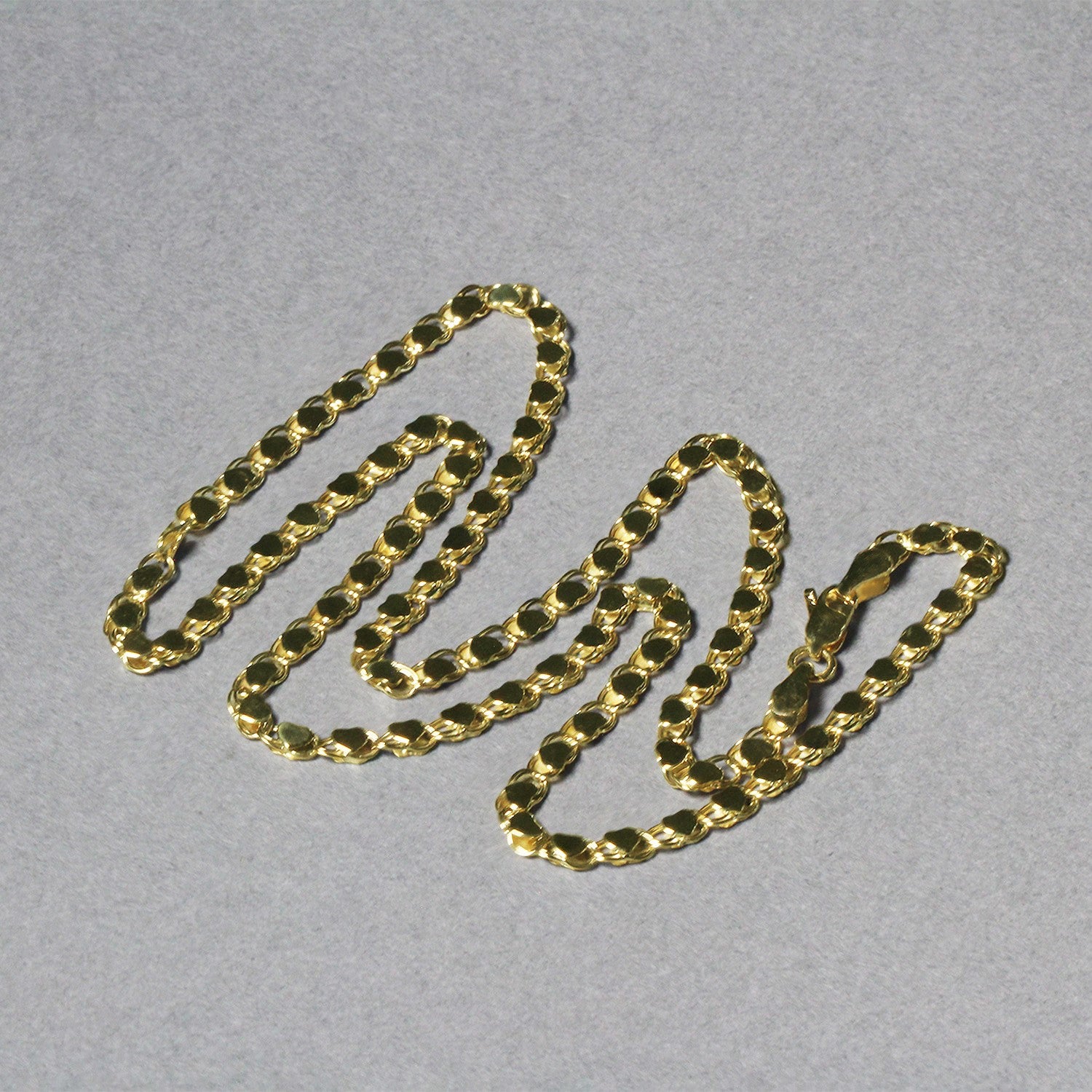 14k Yellow Gold Heart Chain (3.20 mm) 