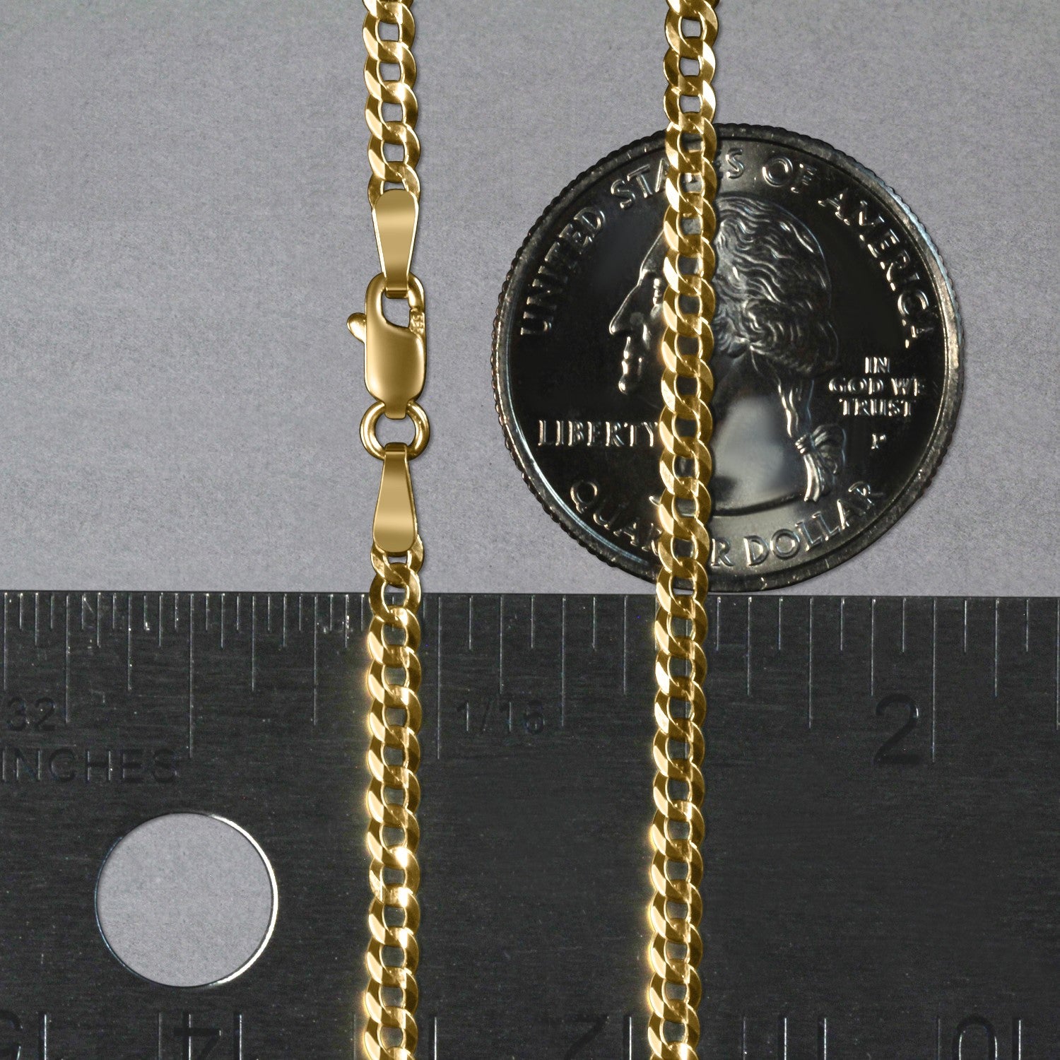 10k Yellow Gold Curb Chain (2.60 mm) 