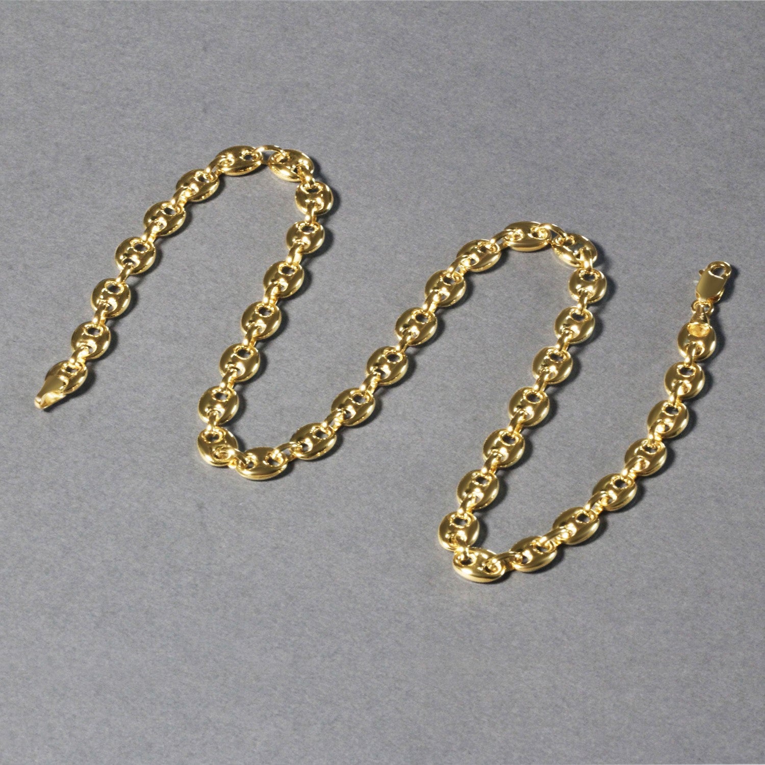 14k Yellow Gold Puffed Mariner Link Chain (6.80 mm) 
