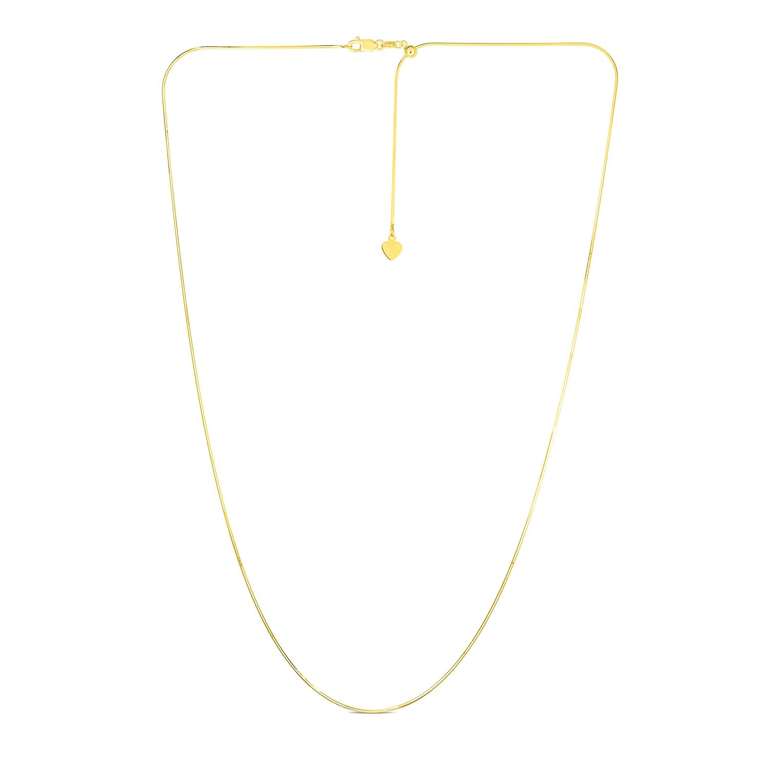 14k Yellow Gold Adjustable Snake Chain (0.80 mm) 