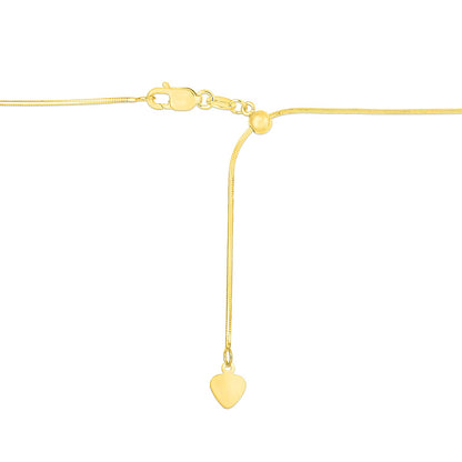 14k Yellow Gold Adjustable Snake Chain (0.80 mm) 