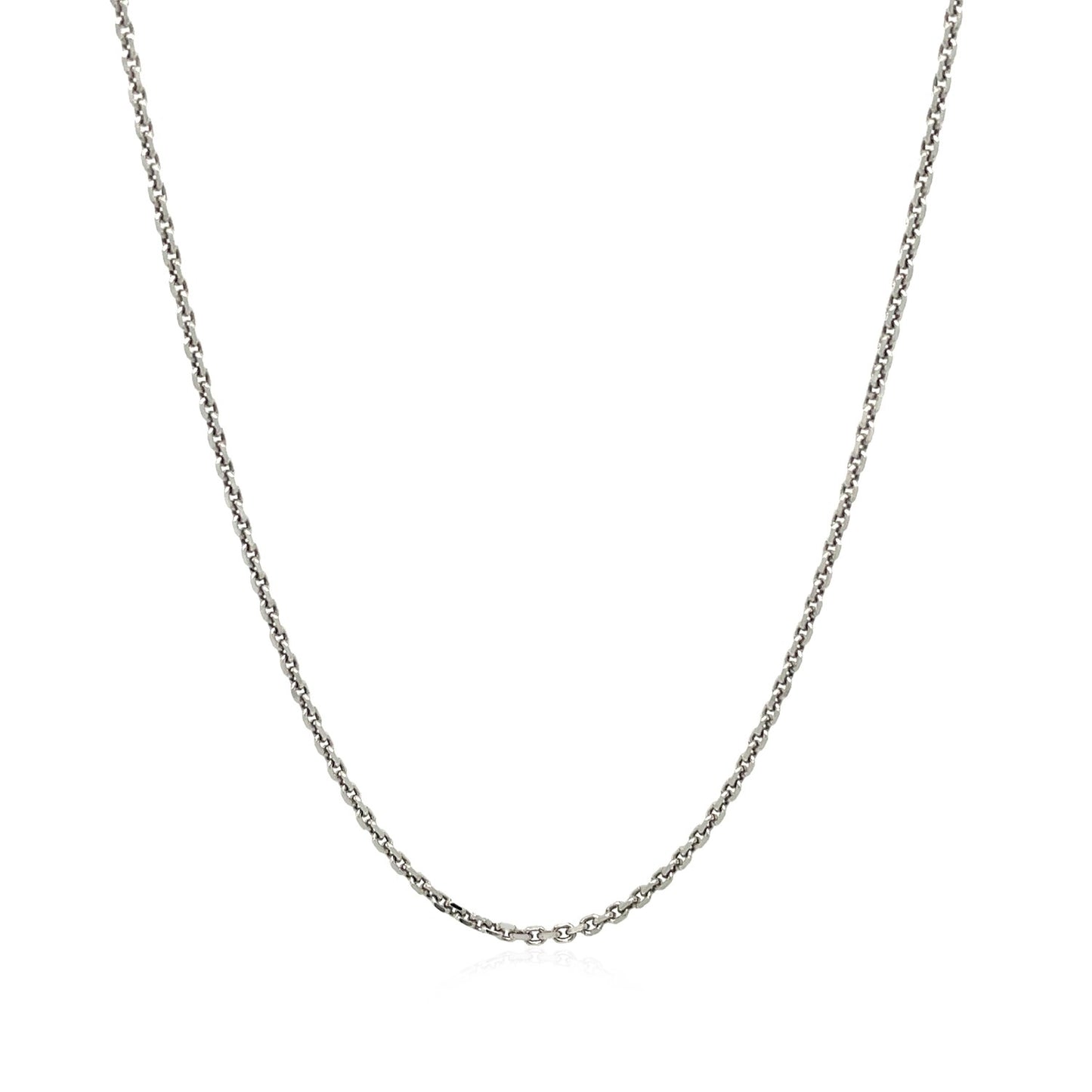 Sterling Silver Rhodium Plated Cable Chain (1.40 mm) 