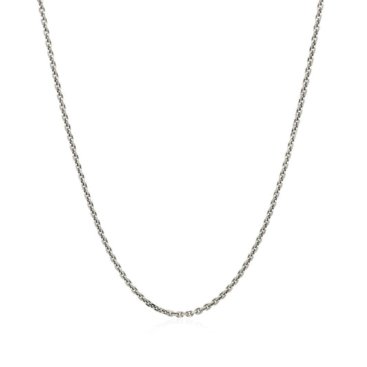 Sterling Silver Rhodium Plated Cable Chain (1.40 mm) 
