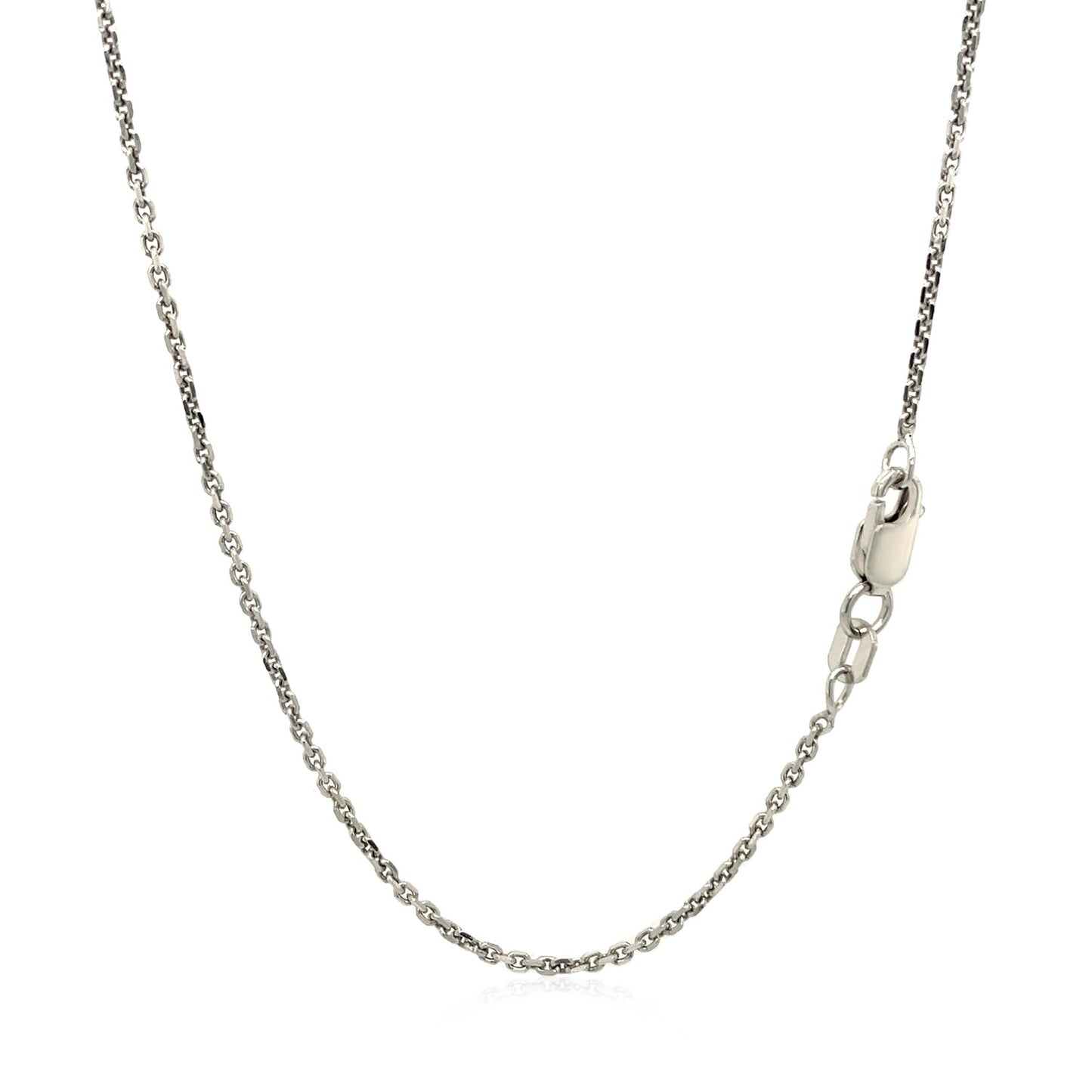 Sterling Silver Rhodium Plated Cable Chain (1.40 mm) 