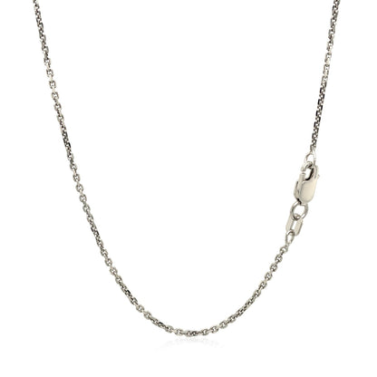 Sterling Silver Rhodium Plated Cable Chain (1.40 mm) 