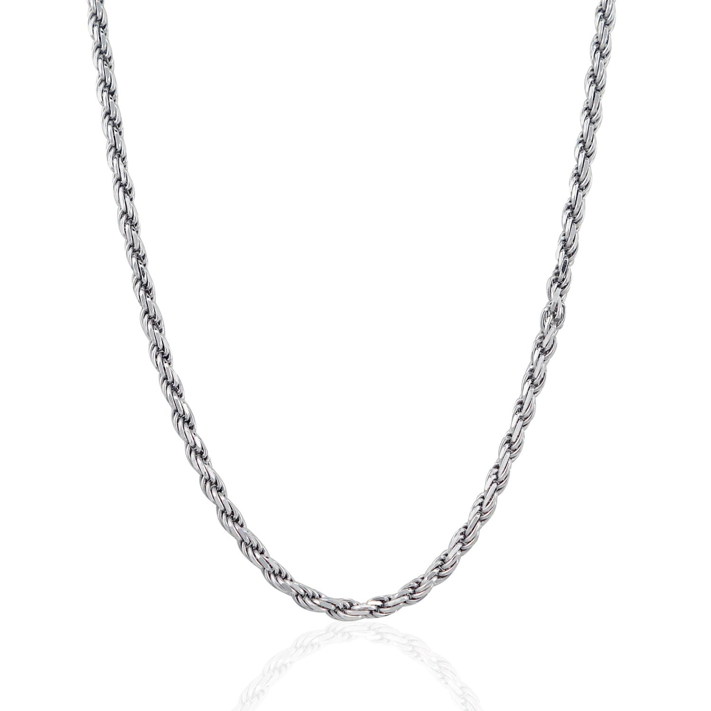 Sterling Silver Diamond Cut Rope Style Chain (3.60 mm) 
