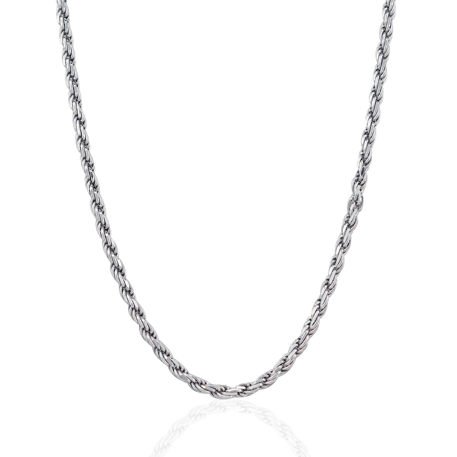 Sterling Silver Diamond Cut Rope Style Chain (3.60 mm) 