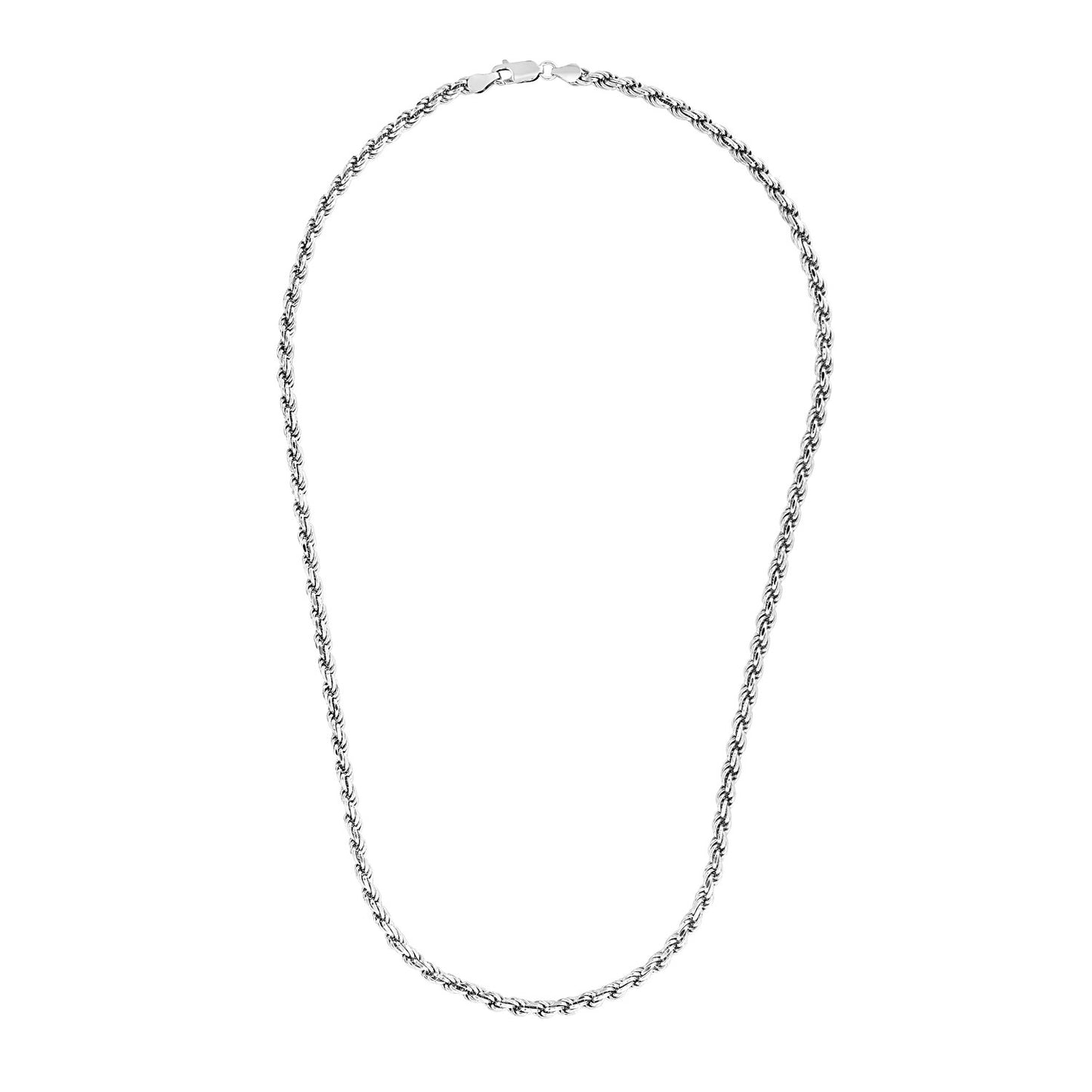 Sterling Silver Diamond Cut Rope Style Chain (3.60 mm) 