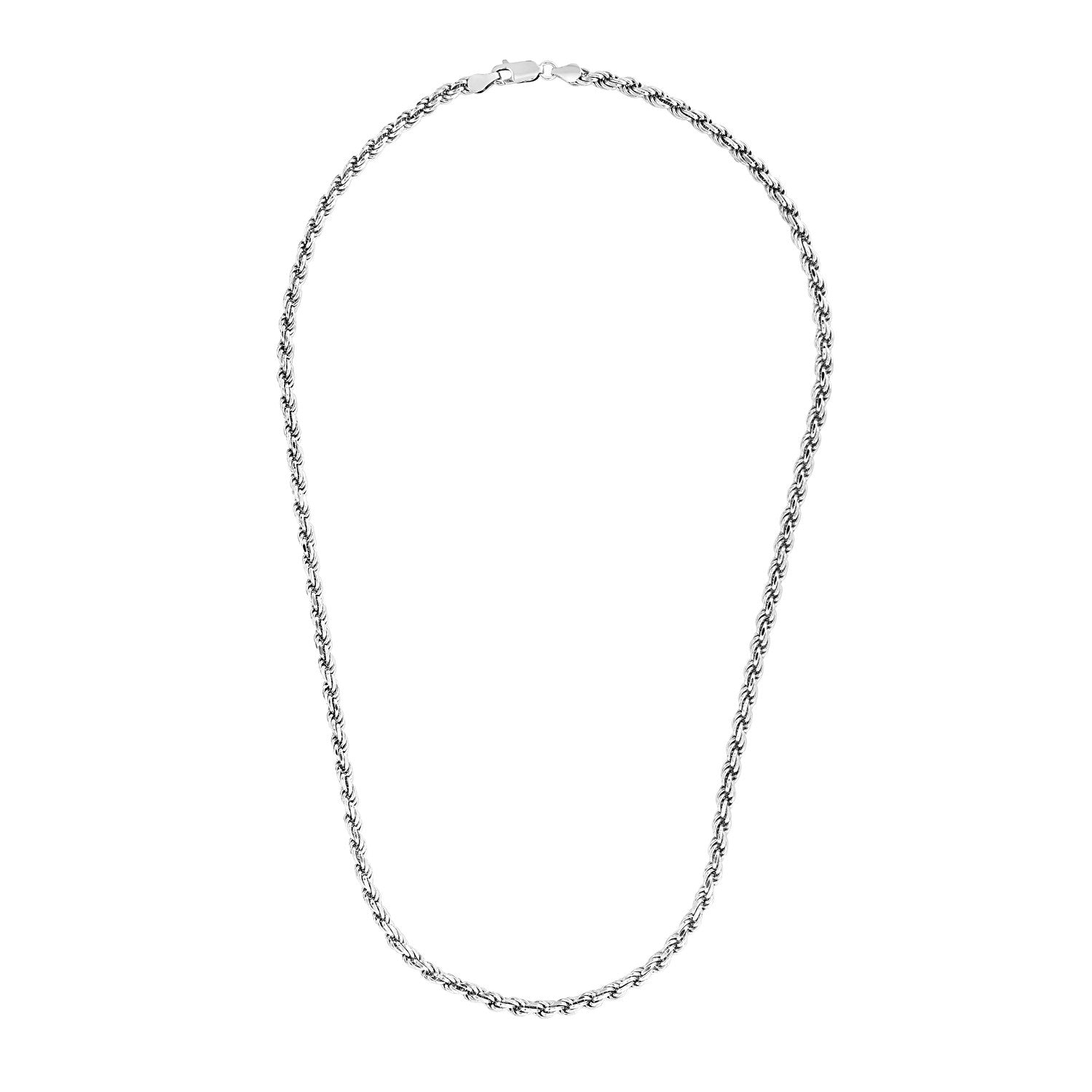 Sterling Silver Diamond Cut Rope Style Chain (3.60 mm) 