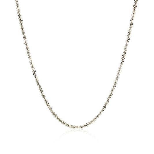 Rhodium Plated Sterling Silver Sparkle Style Chain (1.60 mm) 