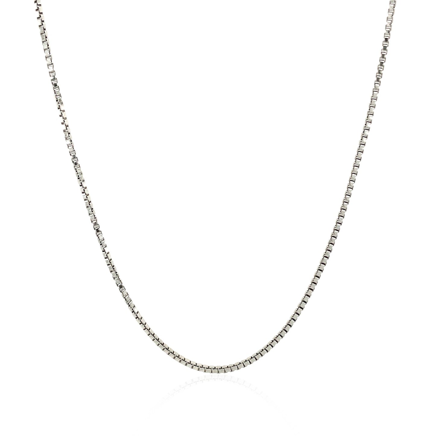 Sterling Silver Rhodium Plated Box Chain (1.10 mm) 