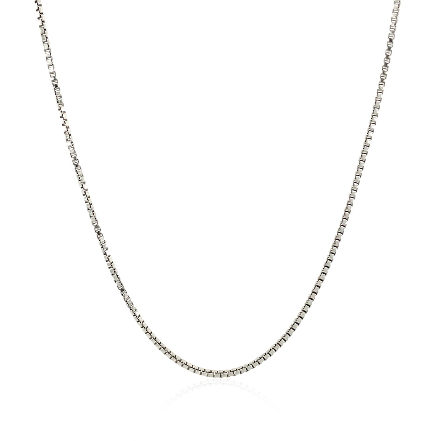 Sterling Silver Rhodium Plated Box Chain (1.10 mm) 