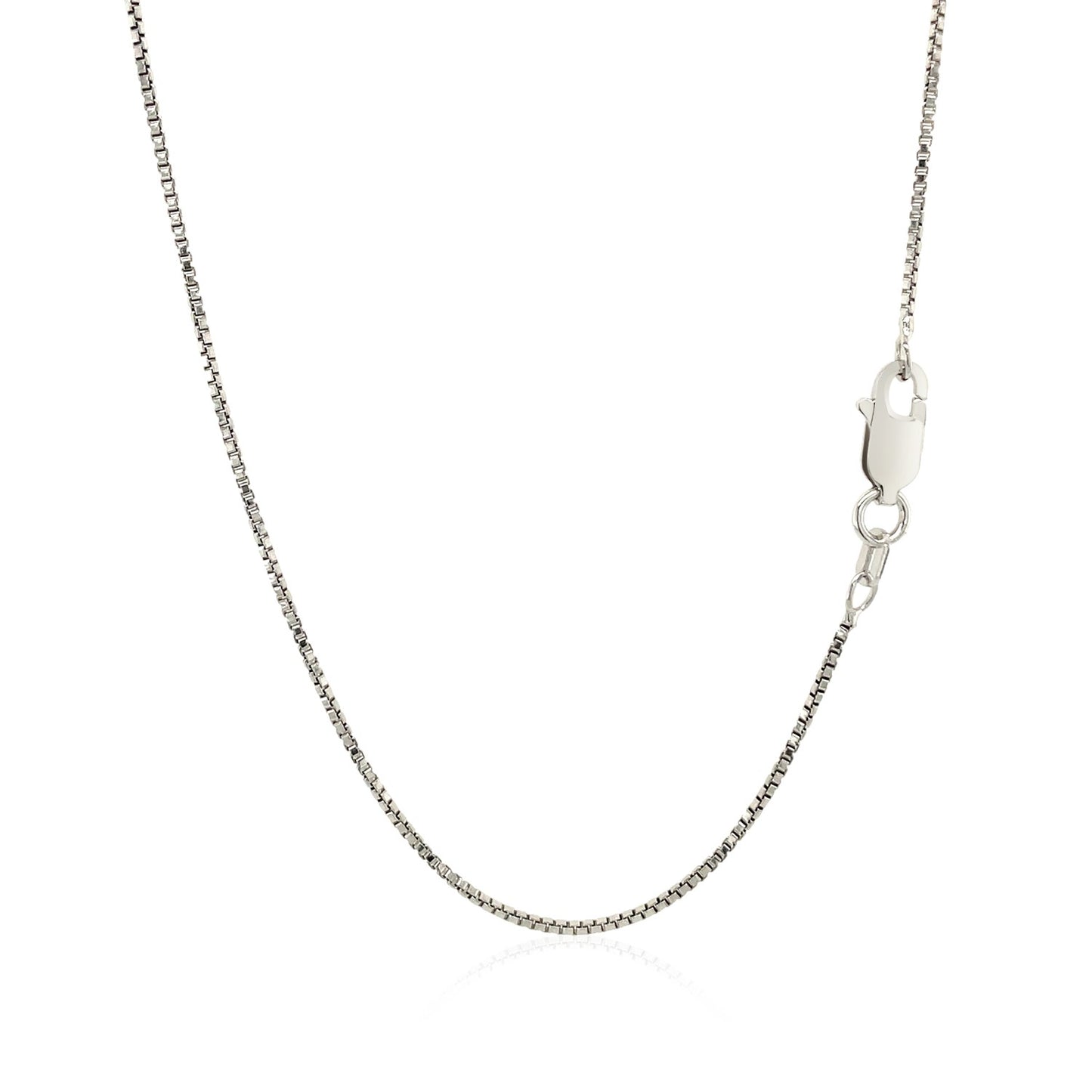 Sterling Silver Rhodium Plated Box Chain (1.10 mm) 