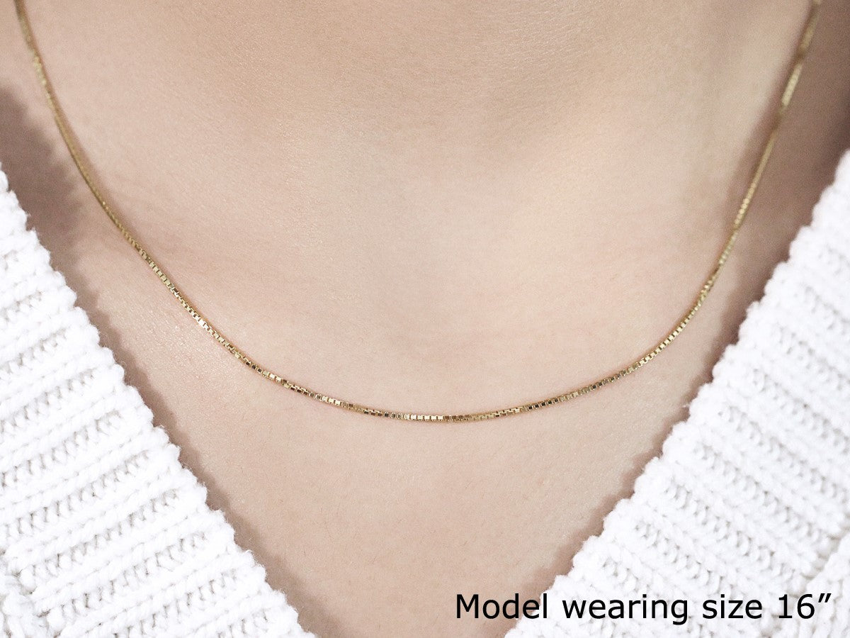 14k Yellow Gold Octagonal Box Chain (1.00 mm) 