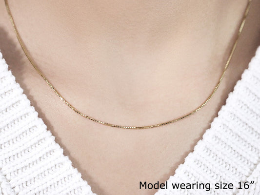 14k Yellow Gold Octagonal Box Chain (1.00 mm) 