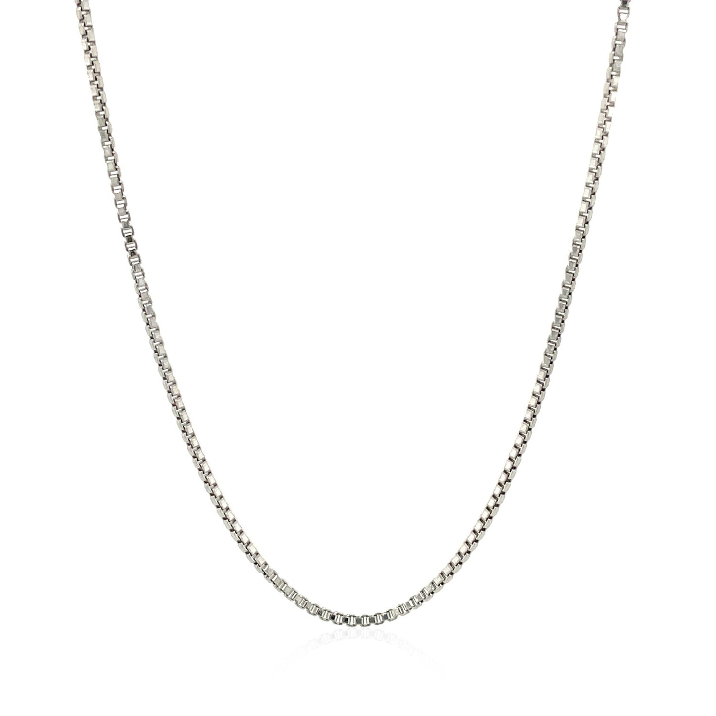 Sterling Silver Rhodium Plated Box Chain (1.30 mm) 