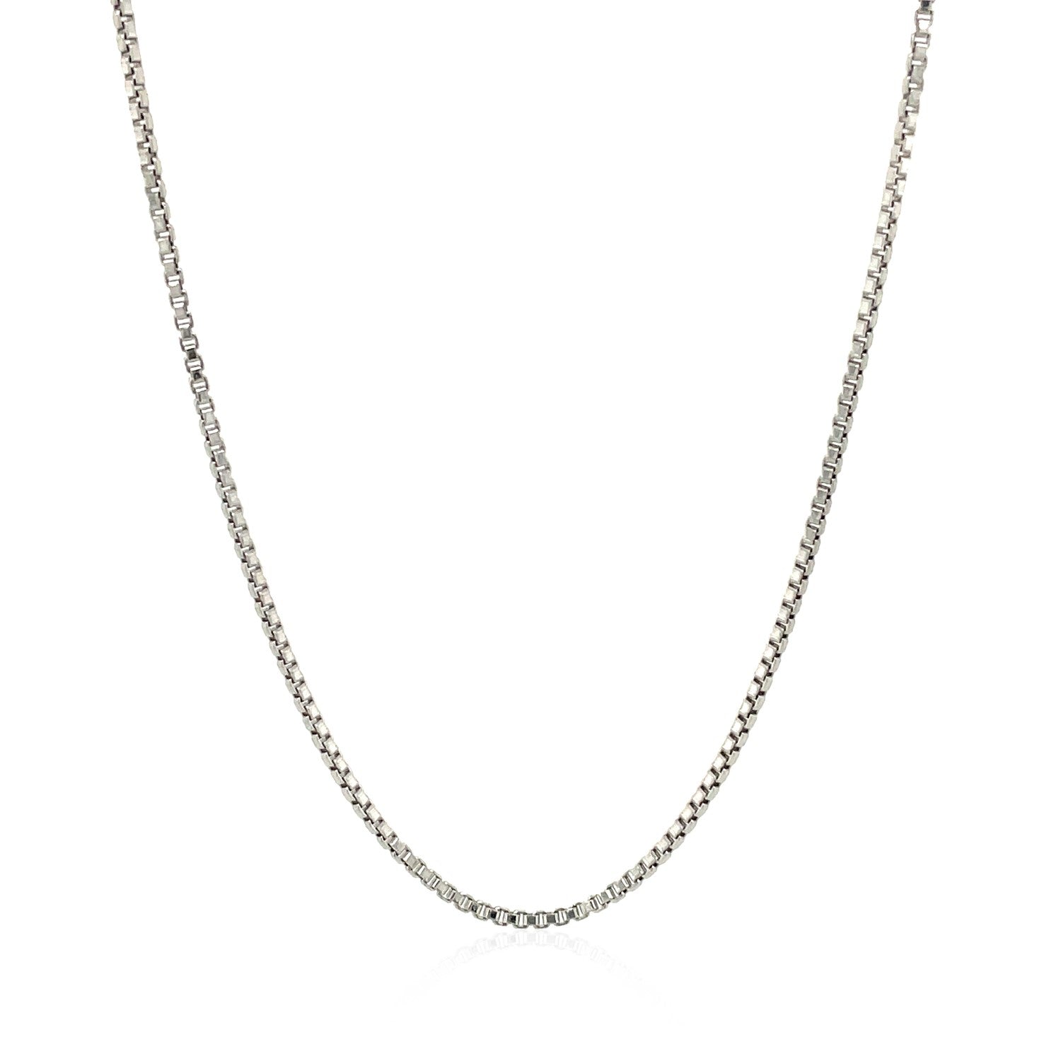 Sterling Silver Rhodium Plated Box Chain (1.30 mm) 