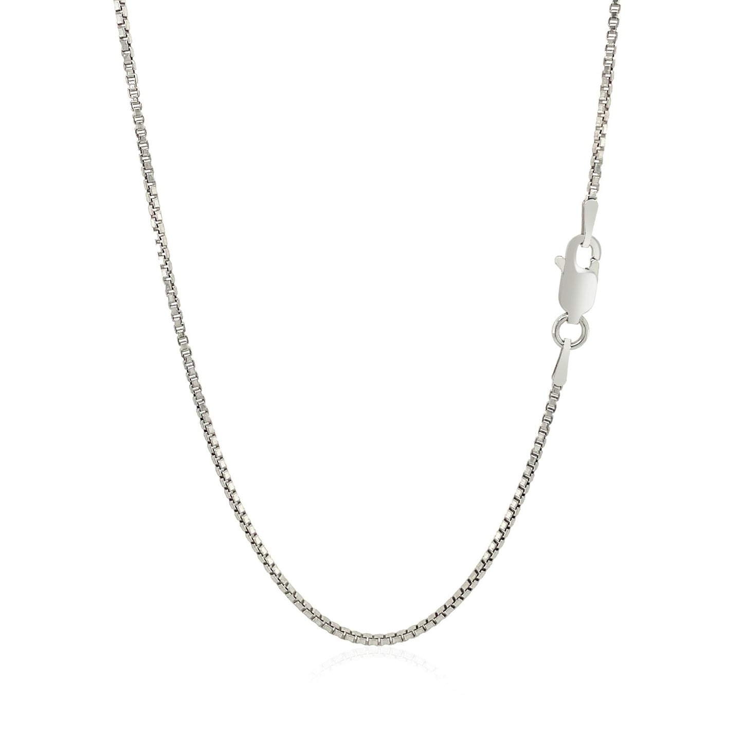 Sterling Silver Rhodium Plated Box Chain (1.30 mm) 